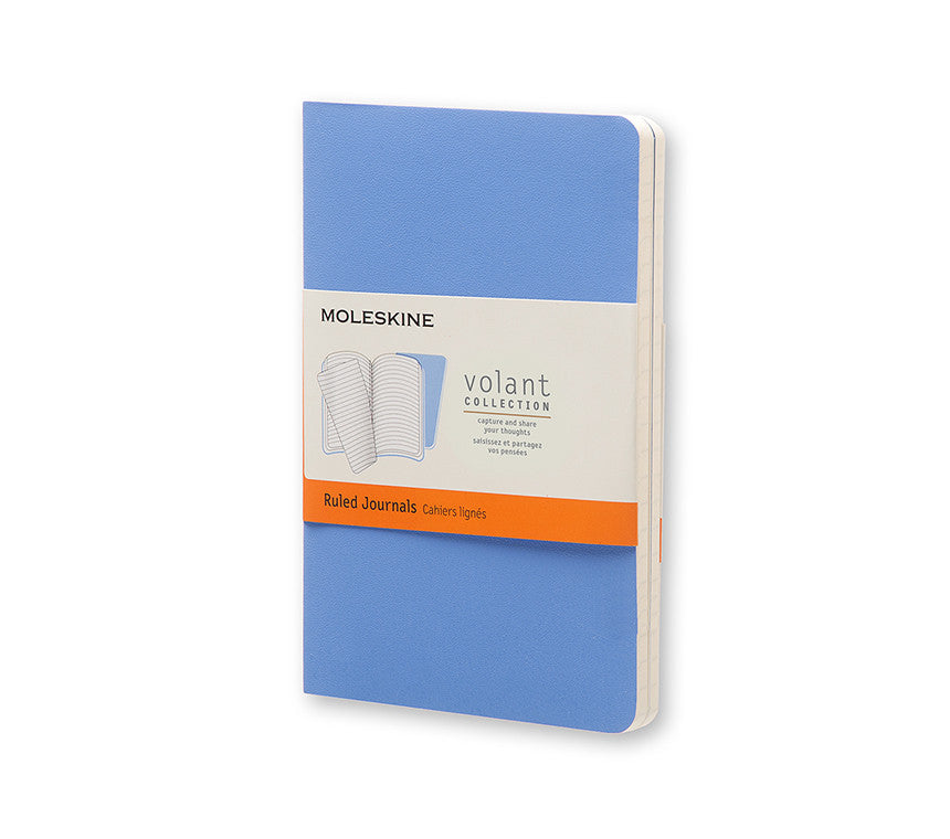 Moleskine Volant Ruled Notebook Set of 2 - Premium Pocket Journals for Writing, Sketching & Note Taking - Perfect for Students, Professionals & Travelers