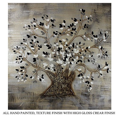 40x40 Inch Hand-Painted Oil Painting on Canvas - Wall Art Decor for Living Room, Bedroom & Office - Unique Abstract Landscape Artwork