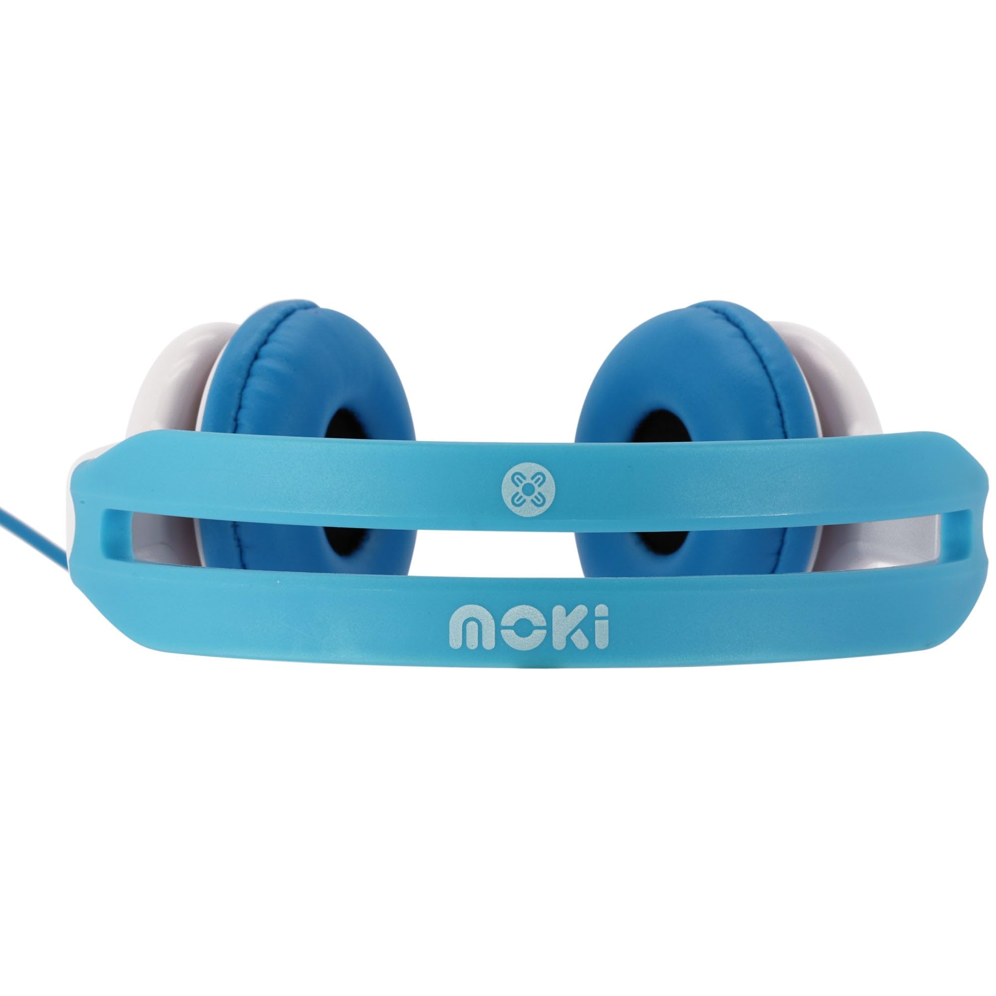 Moki ACC HPKB Volume Limited Kids Headphones - Blue | Safe & Comfortable for School, Travel & Online Learning