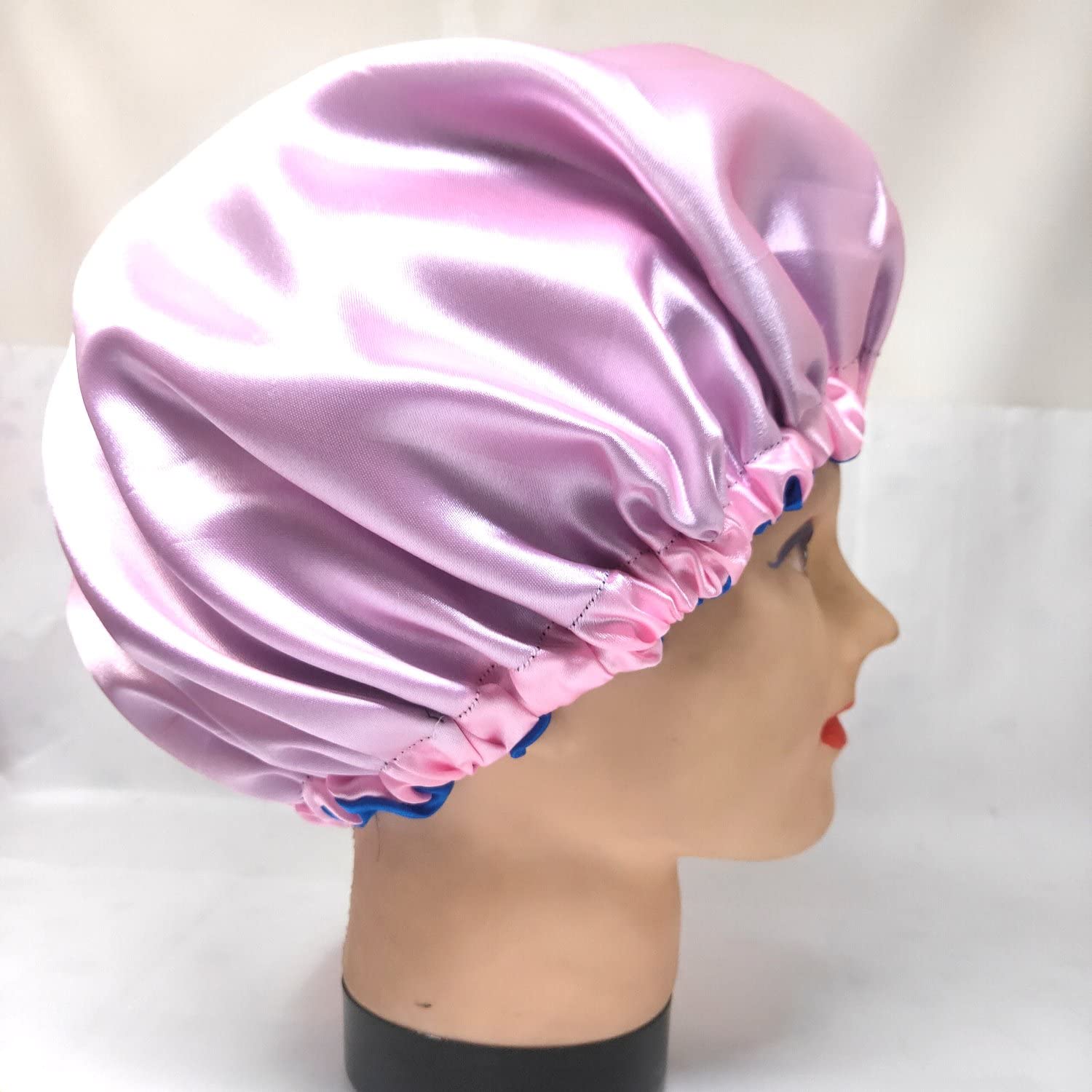 Anokhi Ada Dual Layer Satin Bonnet for Girls & Women - Soft Hair Protection for Curly & Natural Hair - Perfect for Nighttime & Travel (36-05)