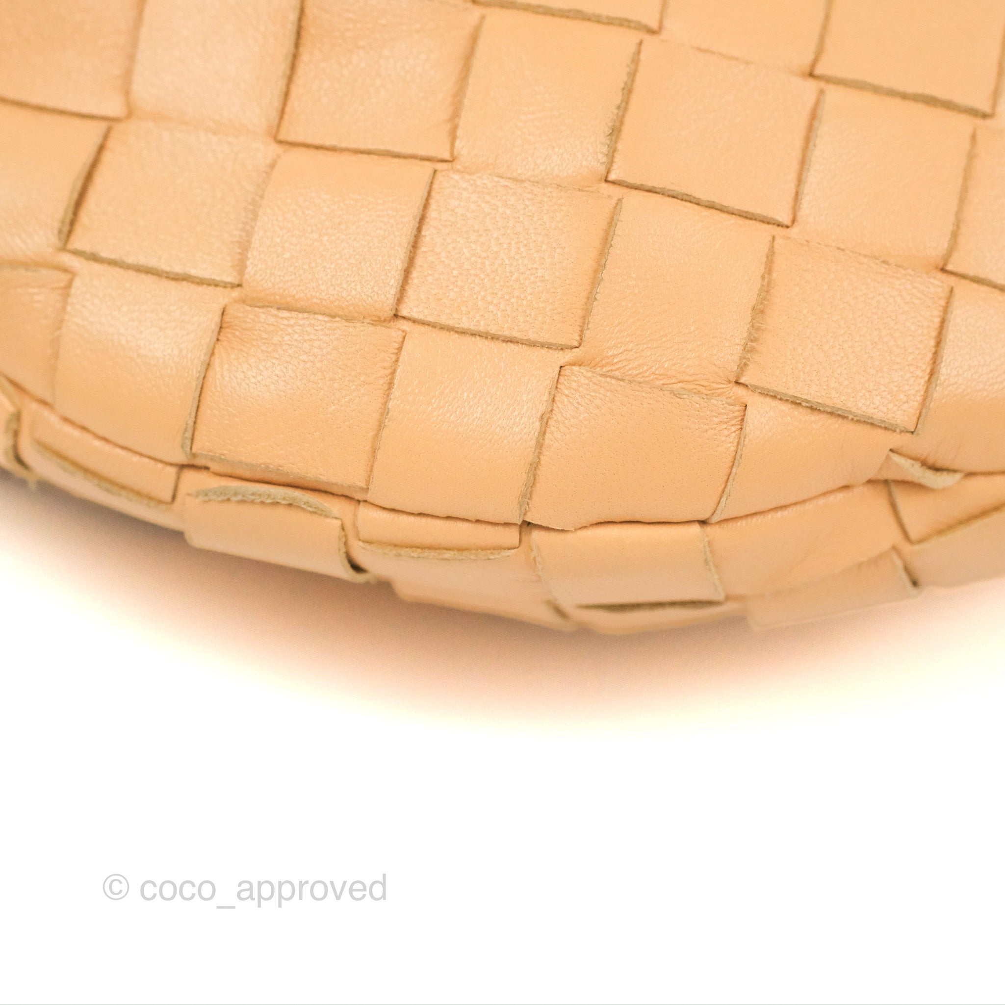 Bottega Veneta Intrecciato Mini Jodie Clutch Bag - Beige Lambskin Leather with Gold Hardware | Luxury Crossbody Purse for Women, Perfect for Evening Parties & Date Nights