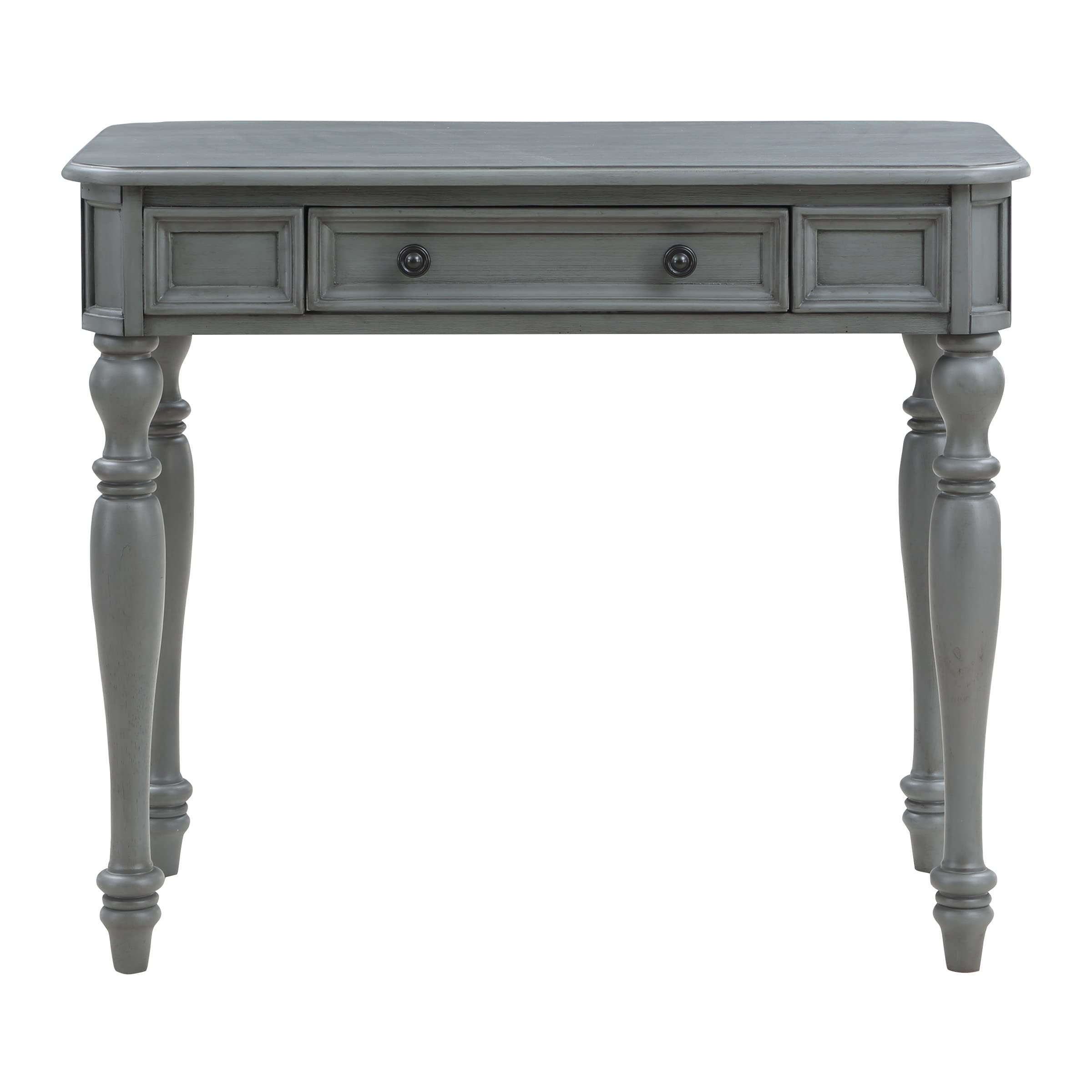 OSP Home Furnishings 36 Inch Country Meadows Writing Desk with Drawer in Plantation Grey - Perfect for Home Office, Study Room & Small Spaces
