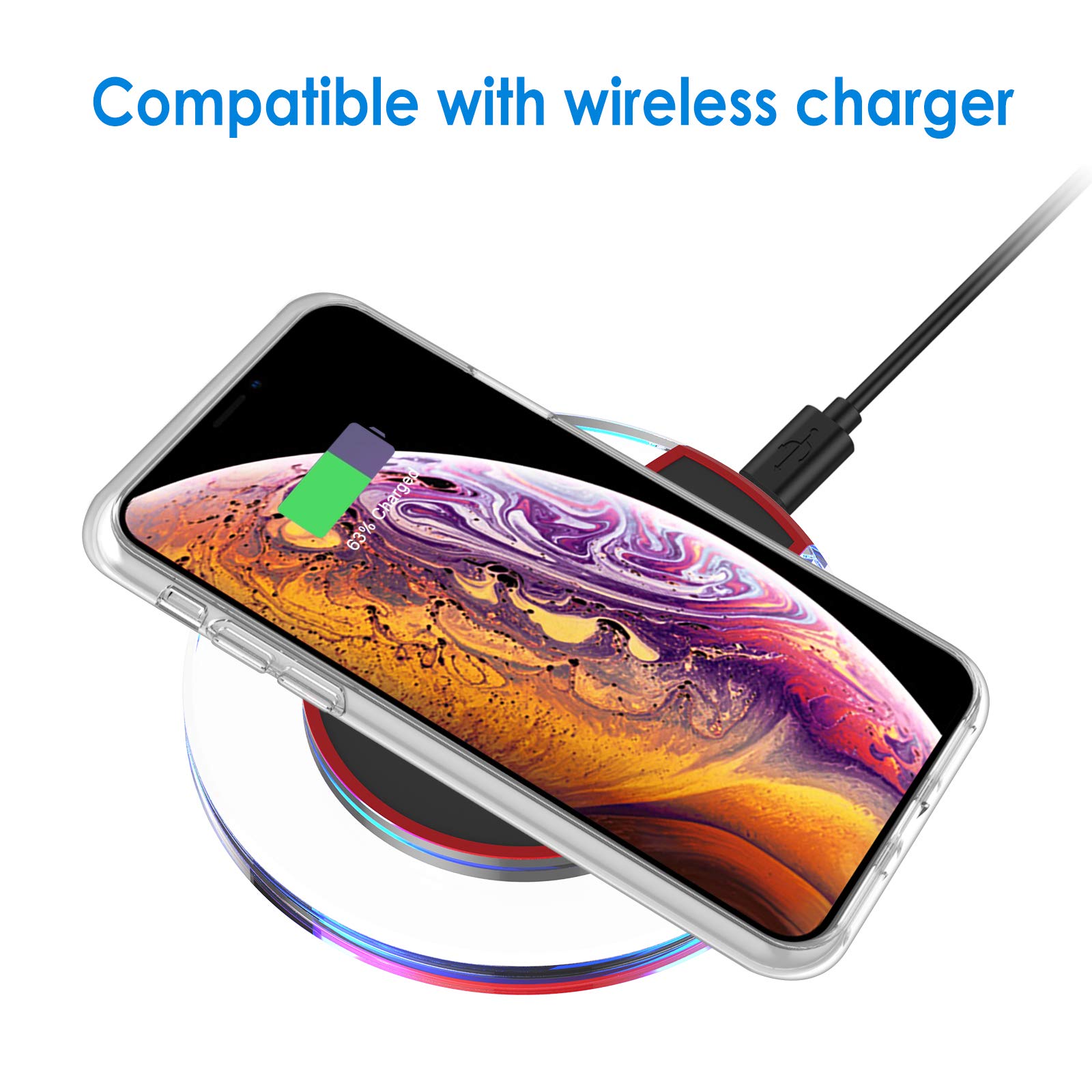 JETech iPhone X/Xs Bumper Cover & Privacy Screen Protector for Secure Browsing