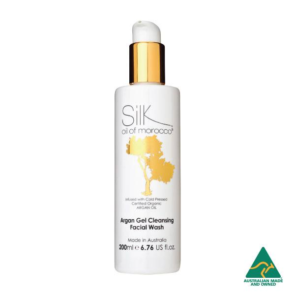 Organic Argan Oil Gel Facial Cleanser for Acne & Oily Skin - Gentle Daily Face Wash for Men & Women - Perfect for Morning & Night Skincare Routine