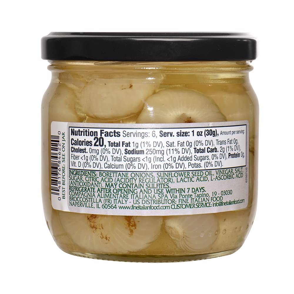 Mantova Borettane Grilled Onions - 11.3 oz (Pack of 2) | All-Natural Italian Borettana Onions | Vegan, Non-GMO, No Artificial Additives | Perfect for Salads, Pizzas & Sandwiches