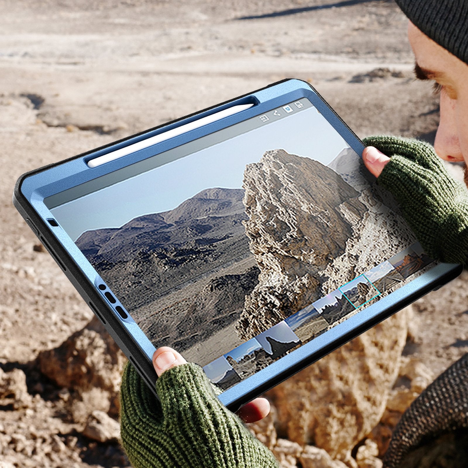 iPad Pro 11 Inch (2020) Unicorn Beetle Pro Rugged Case - Heavy Duty Protection, Shockproof & Scratch Resistant Cover (Metallic Blue) | Perfect for Outdoor Adventures, Construction Sites & Active Lifestyles