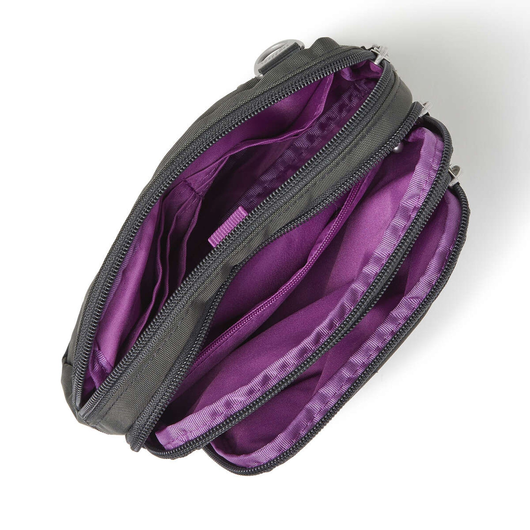 Baggallini Triple Zip Crossbody Bag for Women - Lightweight Travel Purse with Multiple Pockets - Perfect for Everyday Use, Commuting & Travel Accessories