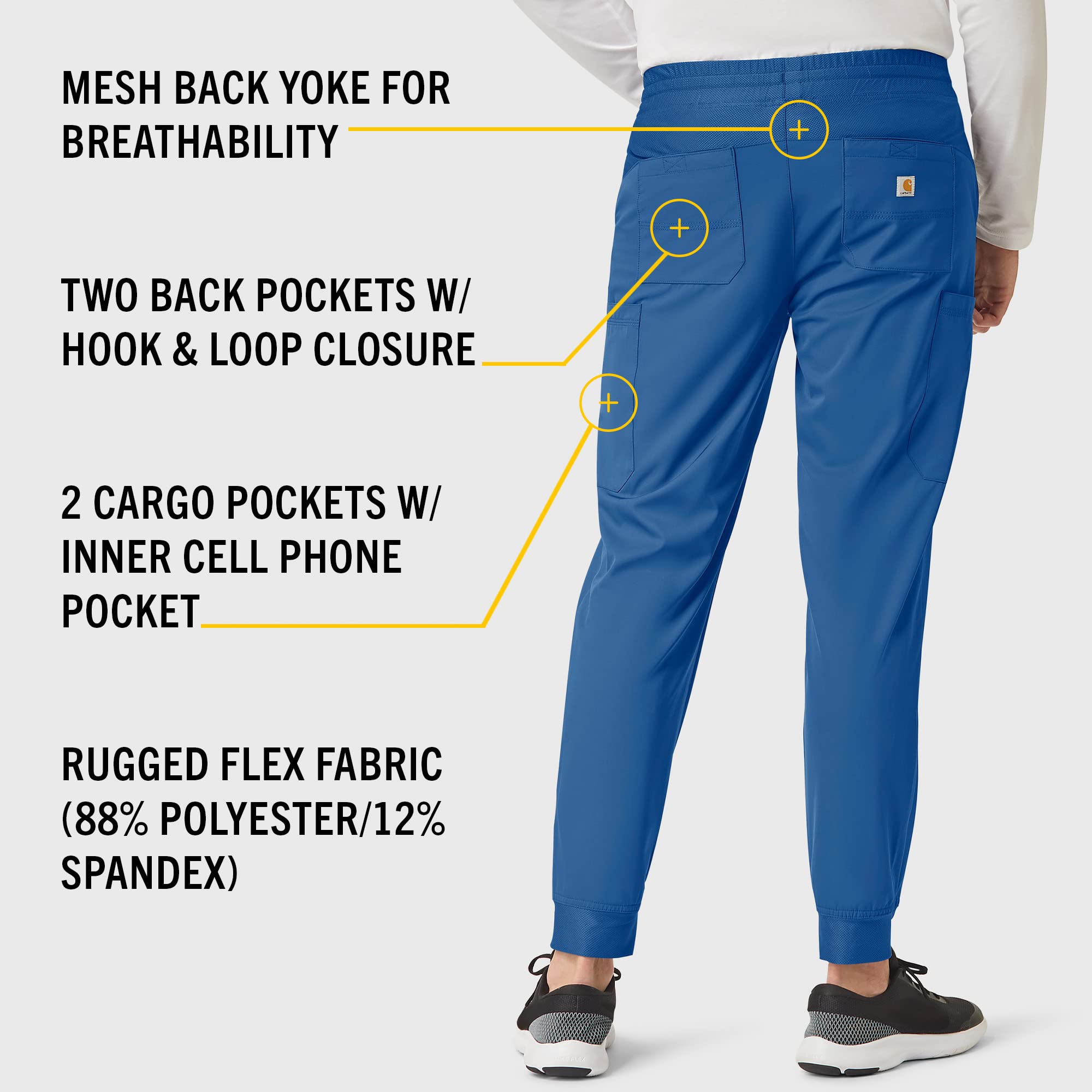 Carhartt Men's Comfort Cargo Jogger Pants - Durable Work & Casual Pants with Utility Pockets | Perfect for Construction, Hiking & Everyday Wear