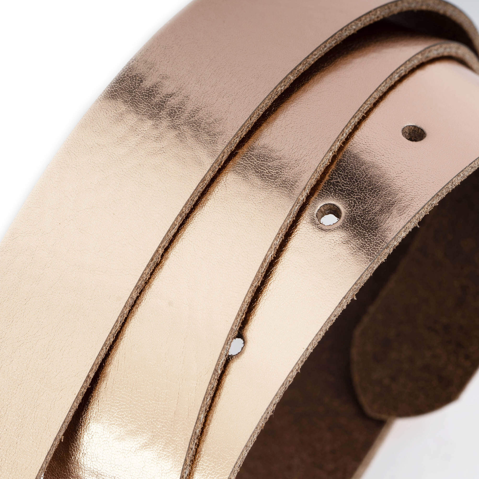 Rose Gold Leather Belt Strap Replacement for Dunhill Buckles - 2.5 cm Width - Perfect for Formal Attire & Business Wear