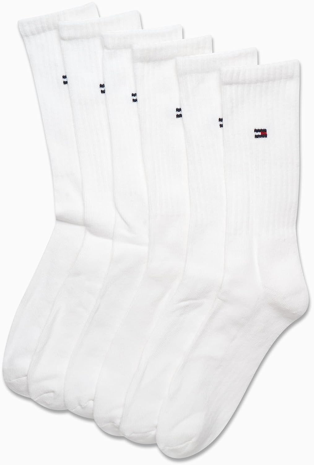 Tommy Hilfiger Men's Performance Cushion Crew Socks 6-Pack - Breathable Athletic Socks for Men Size 7-12 - Gym, Running & Everyday Comfort Wear