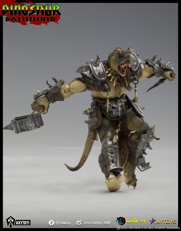 AxyToys 1/12 Scale 7.87 Inch Dinosaur Action Figure - Carnotaurus Warrior Veteran Soldier for Collectors | Battlefield Scenes, Diorama Displays & Toy Photography