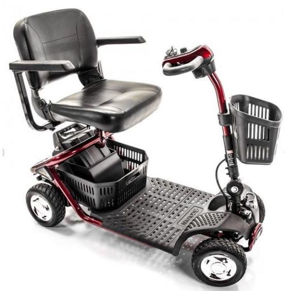 Golden Technologies LiteRider 4 Wheel Mobility Scooter GL141 - Lightweight Foldable Electric Scooter for Adults & Seniors - Indoor & Outdoor Use for Shopping, Travel, and Daily Mobility