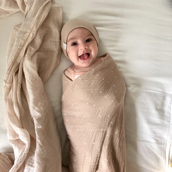 Ely's&Co. Soft Breathable Muslin Swaddle Blankets for Babies - 2 Pack Set - Perfect for Swaddling, Nursing Cover & Stroller Blanket