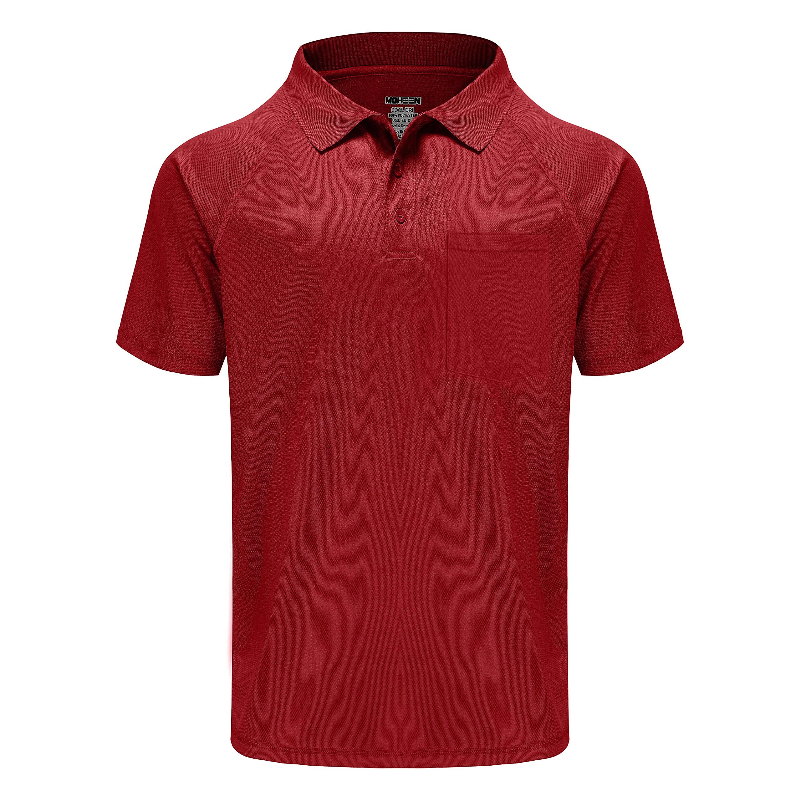 TIHEEN Men's Golf Polo Shirts - Moisture Wicking Short Sleeve Performance Shirt for Golf & Casual Wear - Lightweight Breathable Fabric for Summer Outdoor Sports & Office