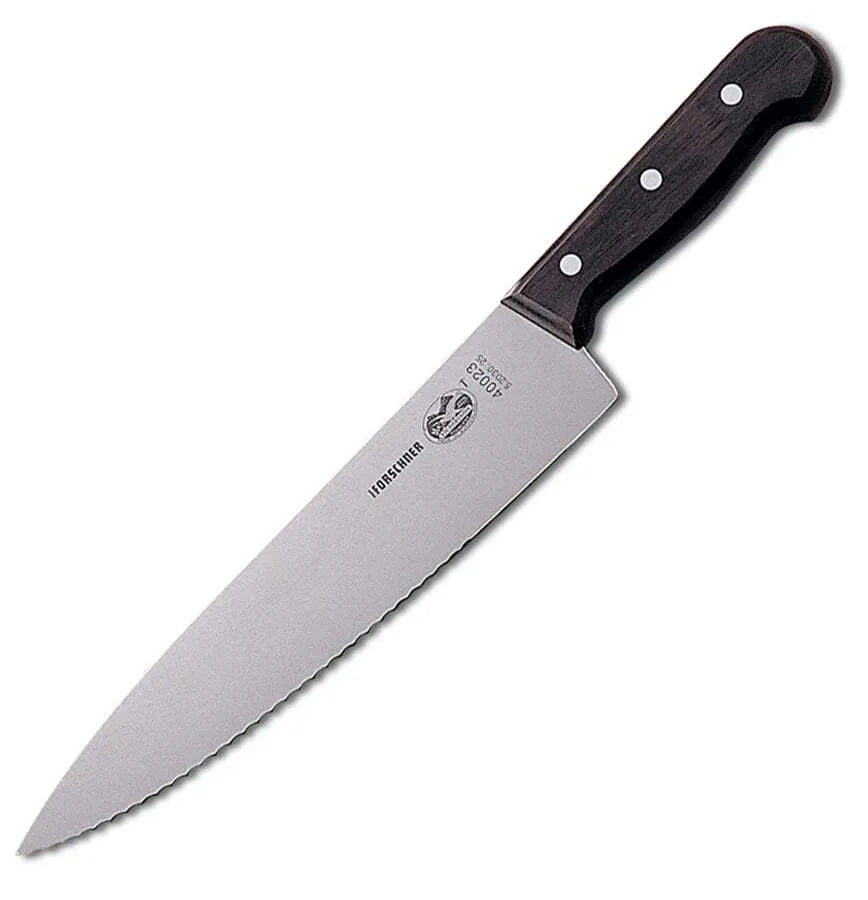 Victorinox 10 Inch Chef's Knife with Wavy Edge - Professional Kitchen Knife for Slicing, Dicing & Chopping - Perfect for Home Cooks & Professional Chefs