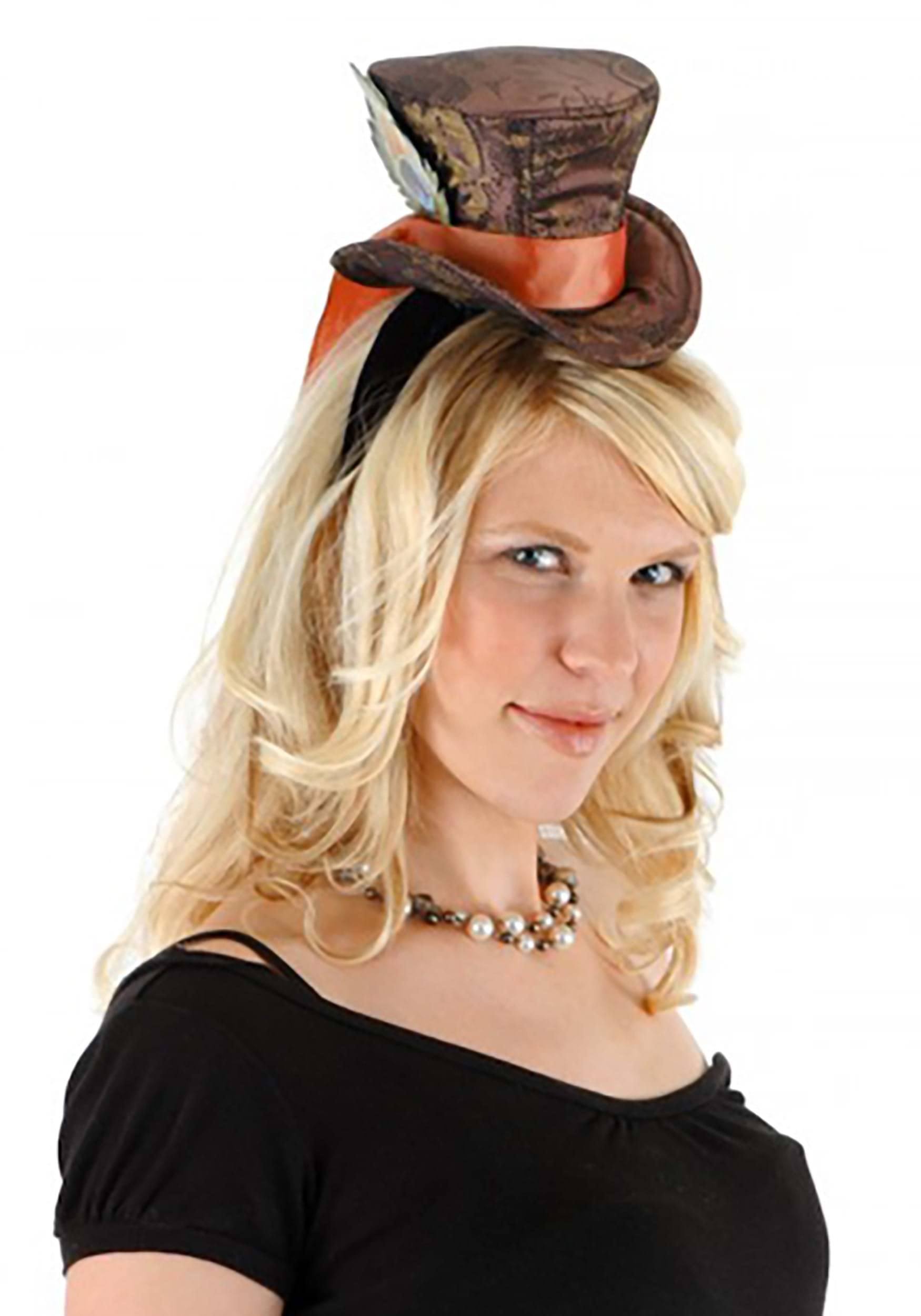 Disney Mad Hatter Mini Costume Hat for Adults & Kids - Alice in Wonderland Tea Party, Cosplay & Halloween Accessory