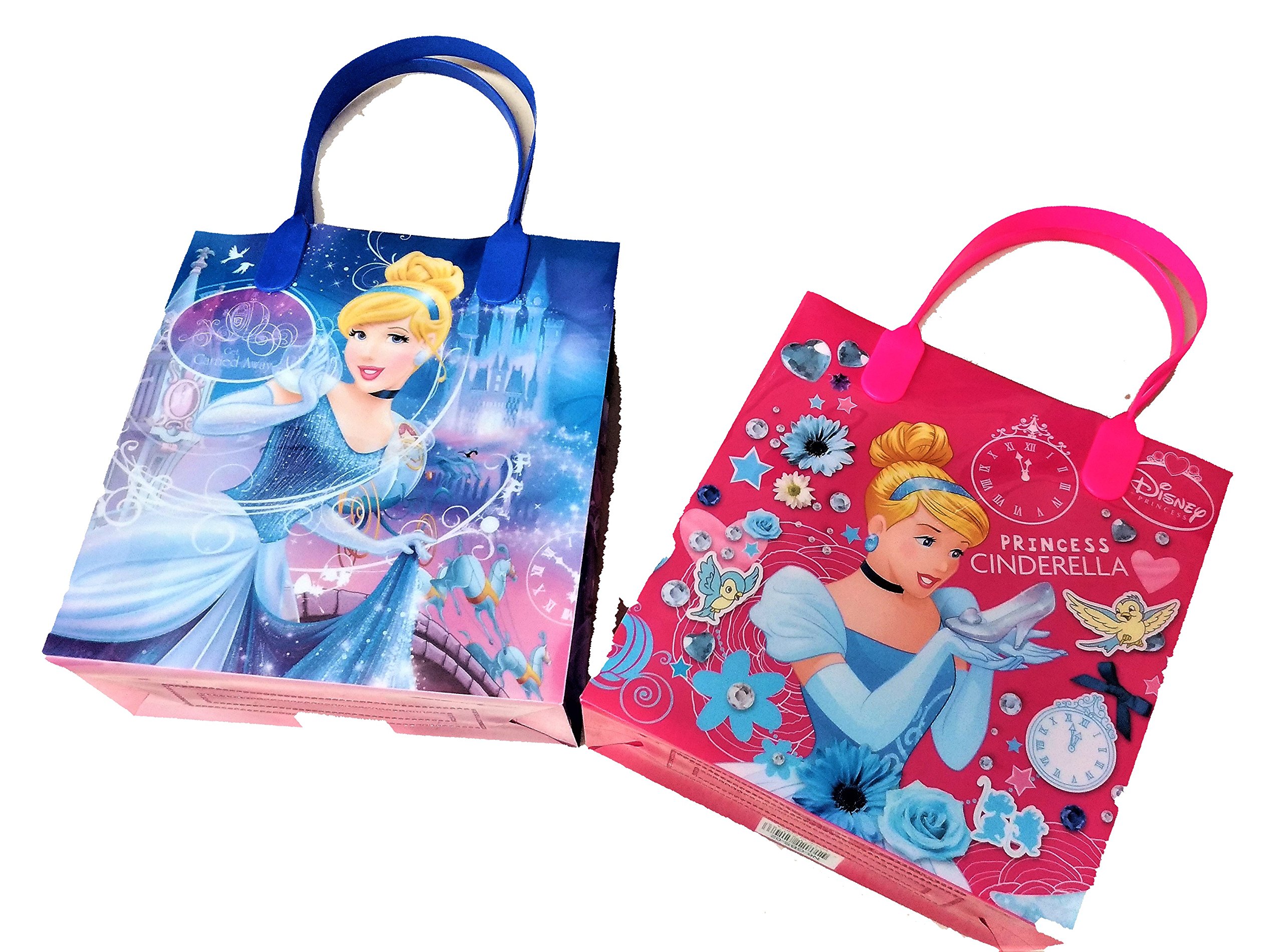 Disney Cinderella Licensed Reusable Party Favor Bags - 12 Pack Small Gift Bags for Birthday Parties, Baby Showers & Wedding Favors - Official Disney Merchandise