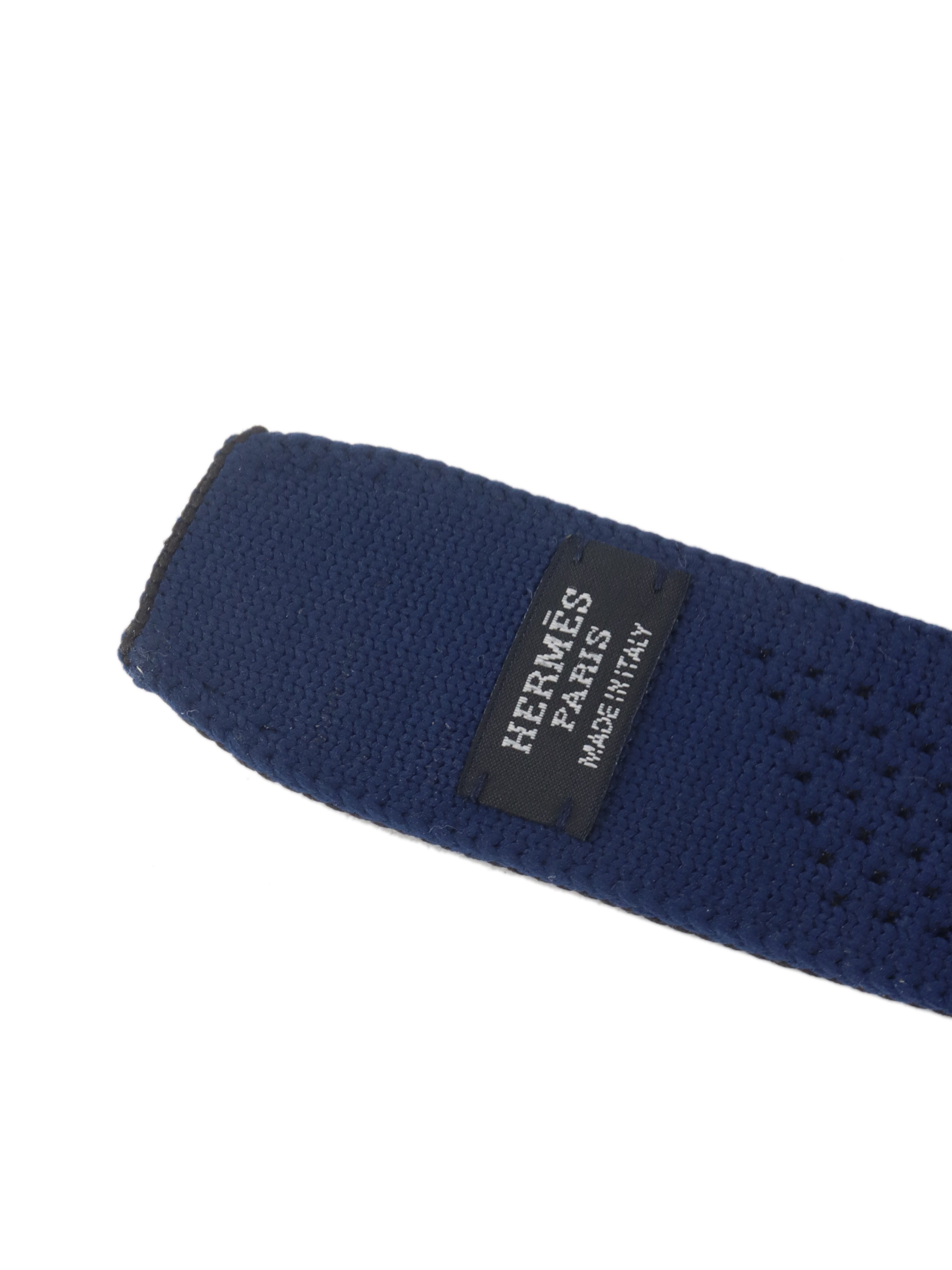 Hermes H Stripe Blue & Black Sprint Band Belt for Men & Women | Stylish Adjustable Waist Belt for Casual & Formal Outfits | Perfect for Office, Parties & Everyday Wear
