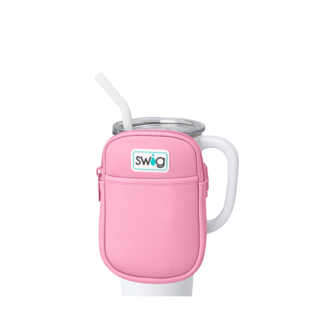 Bubblegum Mega Mug Pouch - Large Insulated Travel Coffee Cup Holder for Hot & Cold Drinks - Perfect for Commuting, Camping, and Office Use
