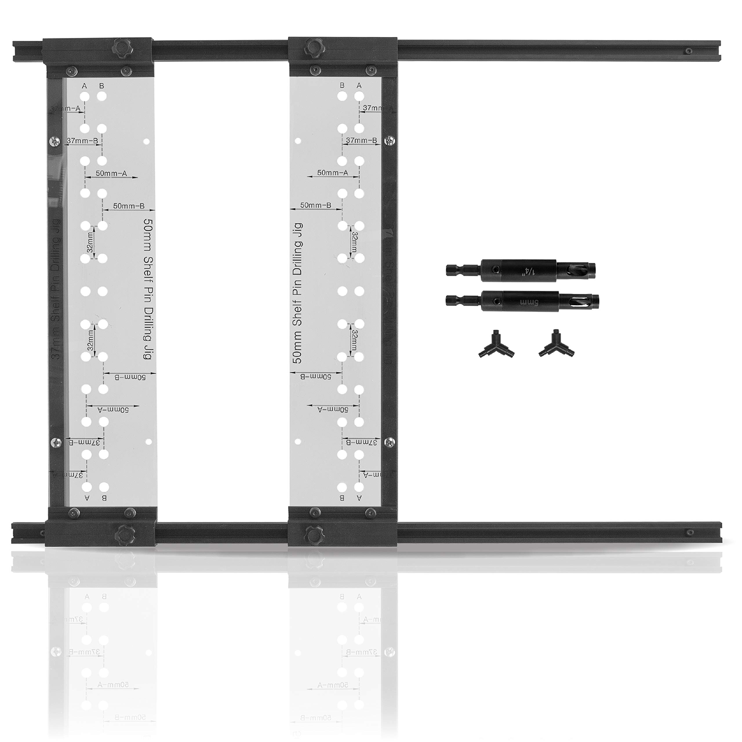Premium Shelf Pin Drilling Jig with 1/4