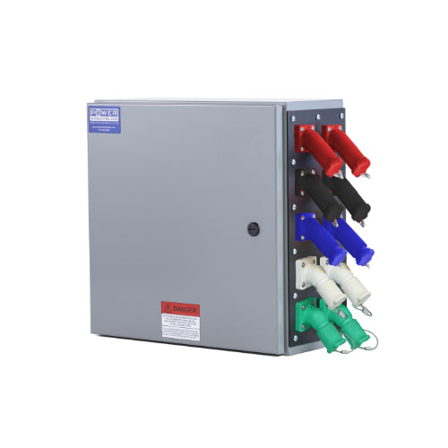 800A 347/600V Double Set Screw Camlock Connection Box - Female Neutral Connector for Heavy-Duty Power Distribution in Construction Sites and Industrial Applications
