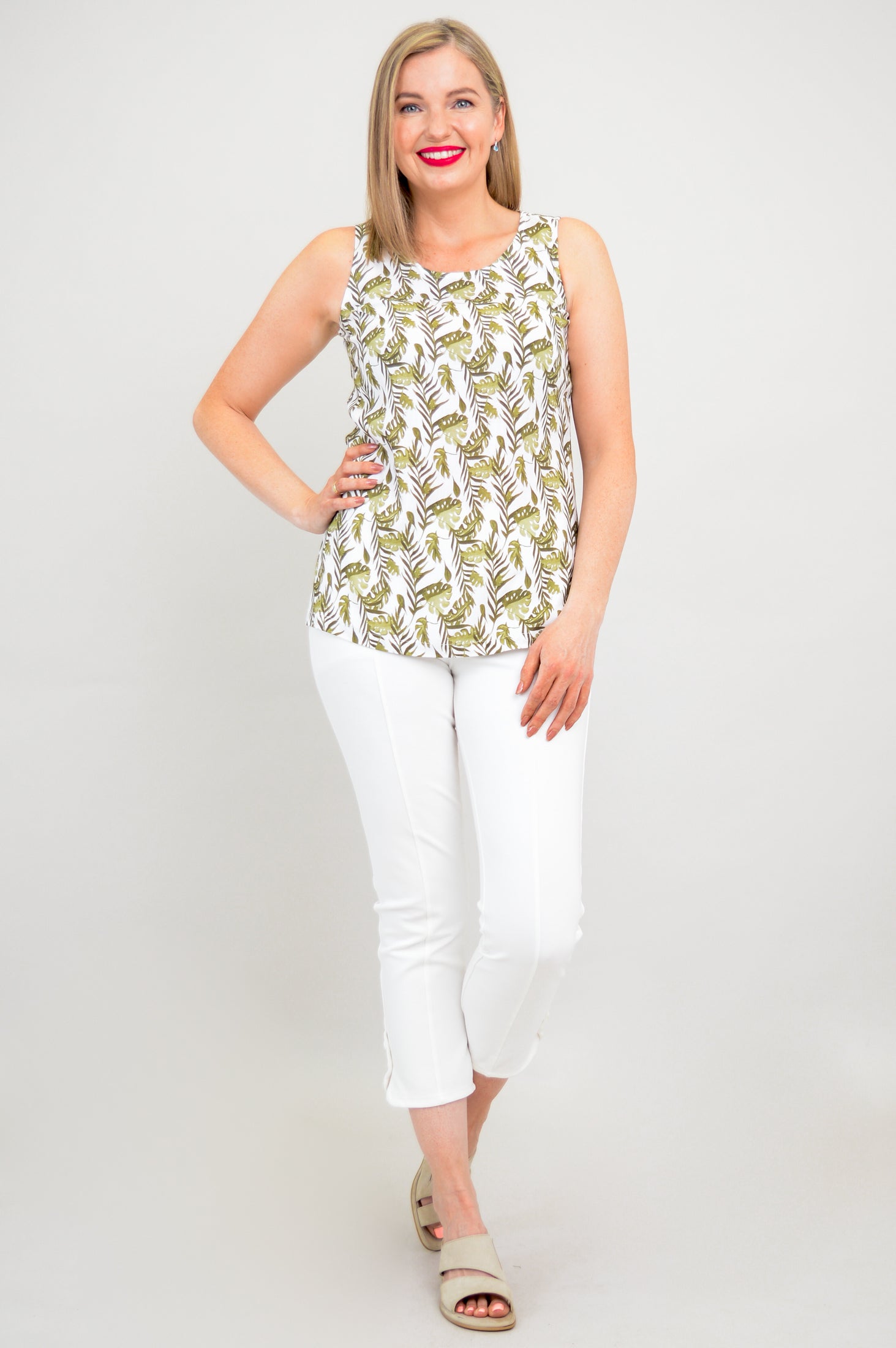 Dena Tank Top - Breathable Linen Bamboo Blend Women's Shirt for Summer | Casual Wear, Beach Outfits, and Layering