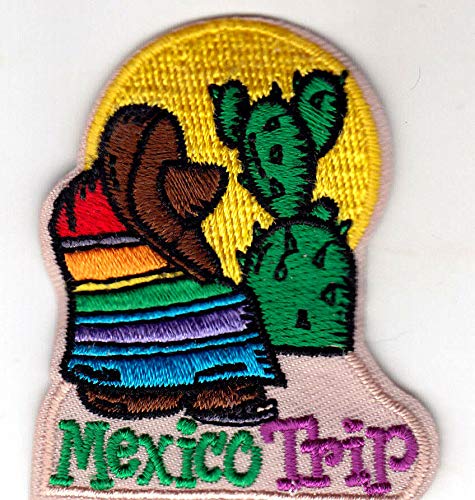 Mexico Trip Iron On Patch - Embroidered Travel Souvenir for Jackets, Bags & Hats | Perfect for Vacation Memories & Travel Enthusiasts
