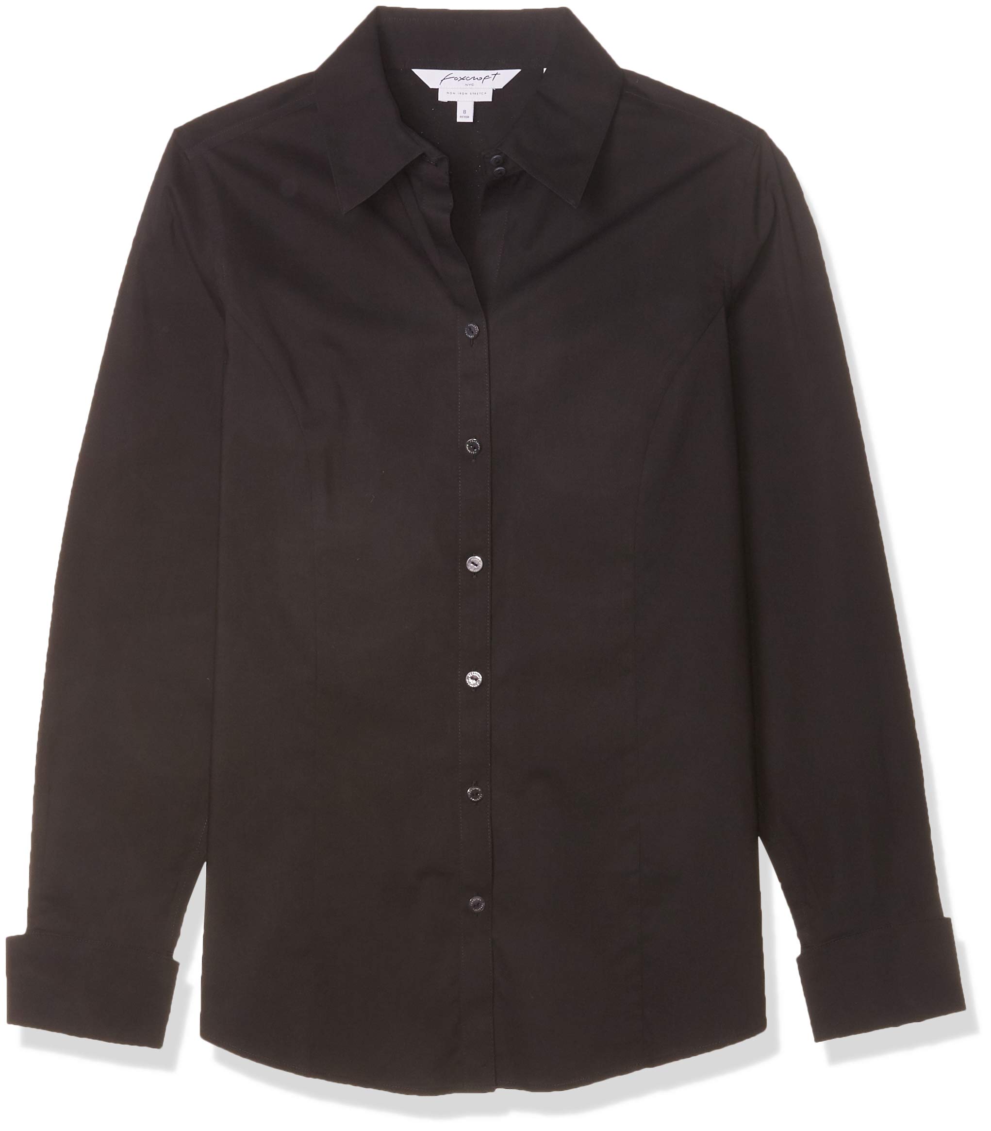 Foxcroft Women's Sarah Essential Stretch Non-Iron Shirt - Comfortable Office Wear & Business Casual Blouse for Professional Women