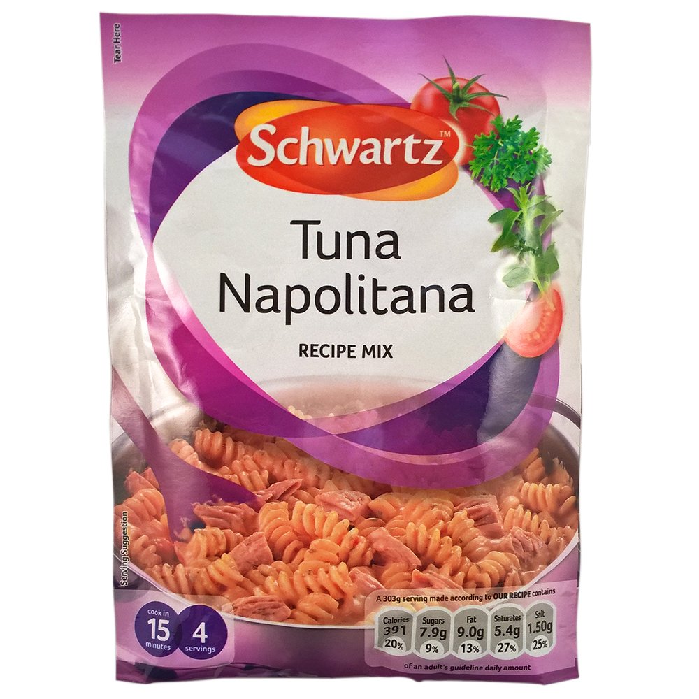Schwartz Tuna Napolitana Pasta Sauce - 6 Pack (30g Each) | Premium Italian Flavor for Pasta, Pizza & Seafood Dishes | Quick & Easy Meal Solution