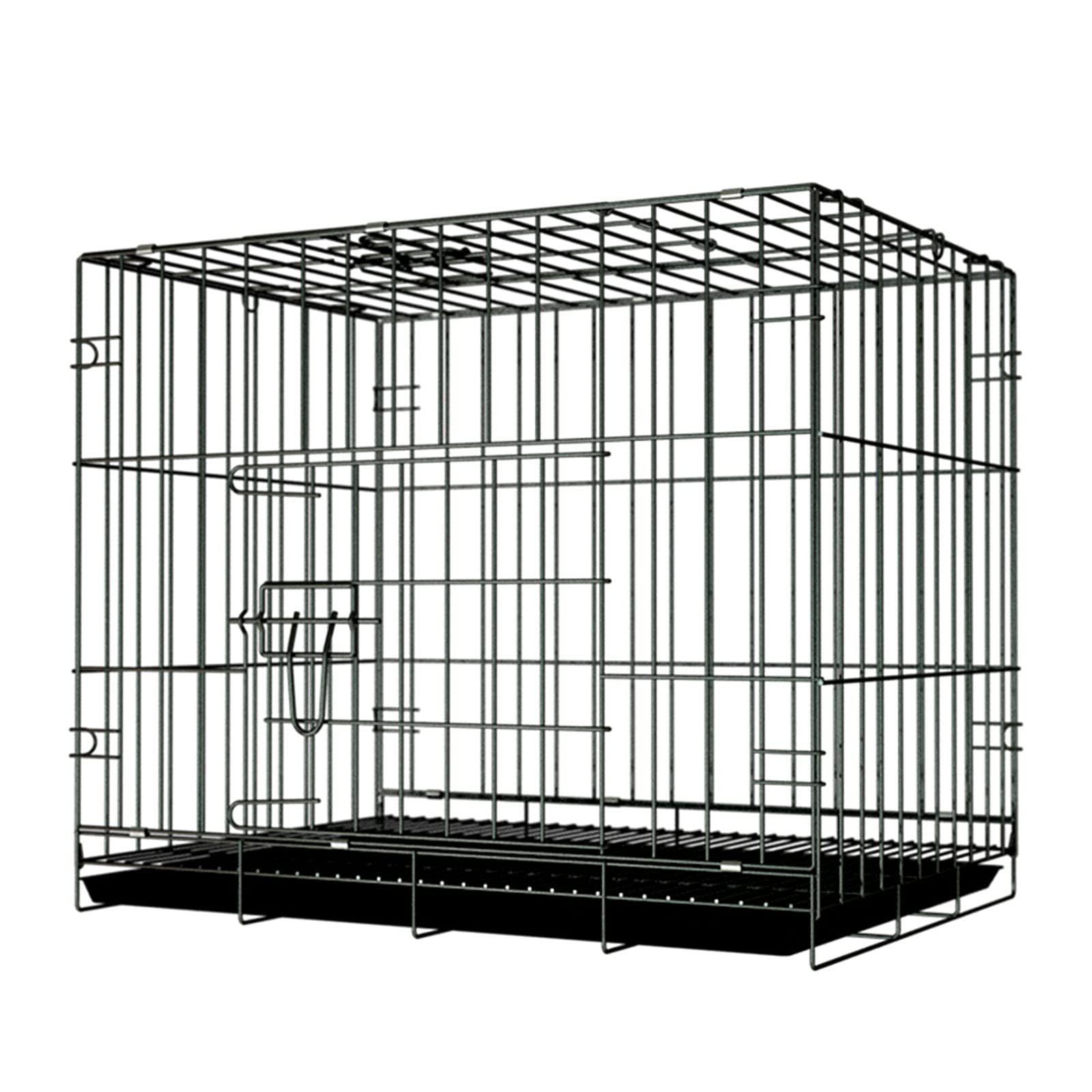 Heavy Duty Folding Metal Dog Crate with Lock - 27.5
