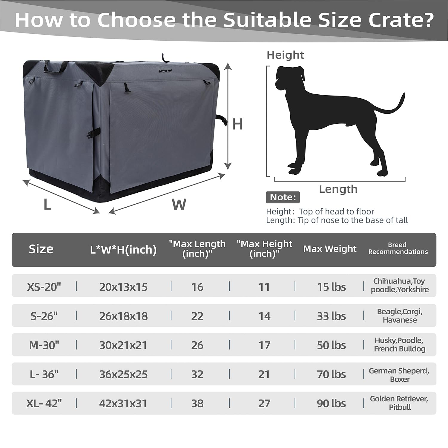 42 Inch Collapsible Dog Crate with 4 Door Curtains - Portable Soft Pet Kennel for Travel, Chew Proof Mesh for Indoor & Outdoor Use - Grey (Includes Carry Bag) - Perfect for Car Trips, Camping & Home Comfort