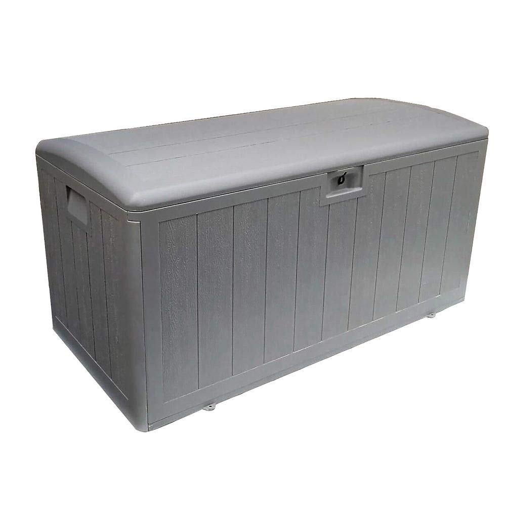 Outdoor Storage Deck Box 73 Gallon with Standard Closure - Durable Plastic Deck Box for Patio, Garden & Backyard Organization - Weatherproof Gray Deck Storage Box for Cushions, Toys & Outdoor Gear