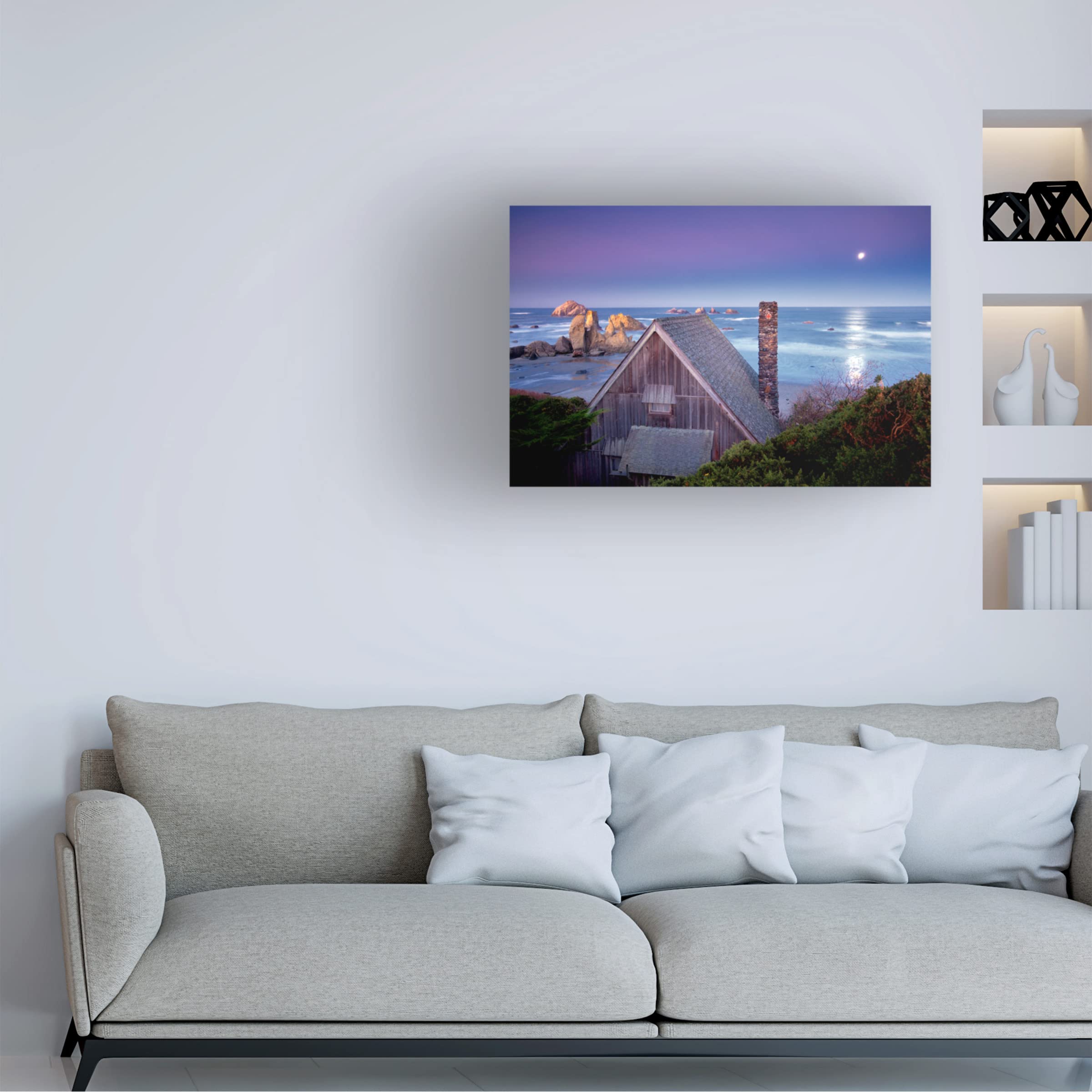 Dennis Frates 'Beach House 1' Canvas Wall Art Print - Coastal Decor for Living Room, Bedroom & Office - Trademark Fine Art Collection