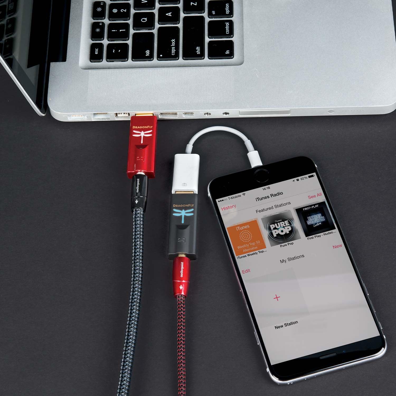 AudioQuest DragonFly Red USB DAC & Headphone Amplifier - High-Resolution Audio Converter for Laptop, PC & Smartphone - Perfect for Music Lovers, Audiophiles & Home Office Use