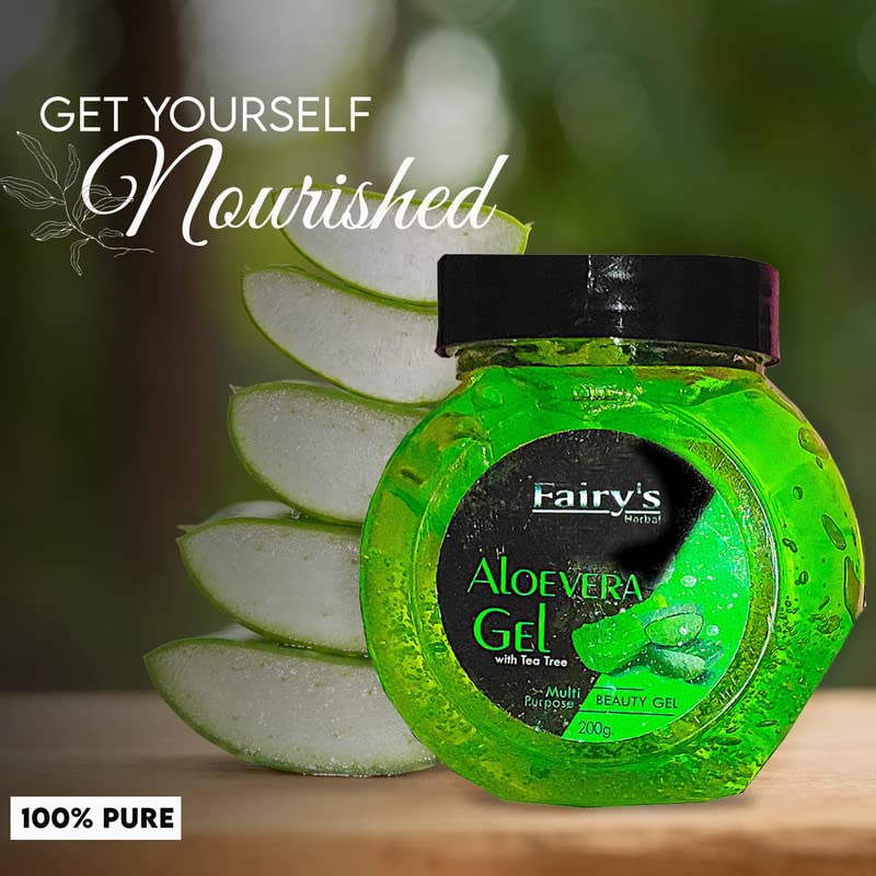 Pure Aloe Vera Gel for Face & Hair - 400g Natural Moisturizer & Nourishing Skin Care - Pack of 2 - Ideal for Sunburn Relief, Acne Treatment, Hair Hydration & Daily Skincare Routine
