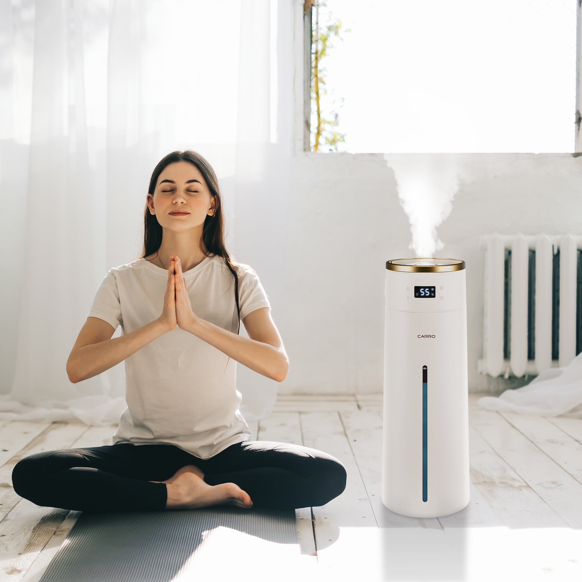 Smart Humidifier 2.1 Gal Top Fill Cool Mist - Large Room Ultrasonic Humidifier for Bedroom, Nursery & Office - Quiet Air Moisturizer for Baby, Plants & Dry Skin Relief