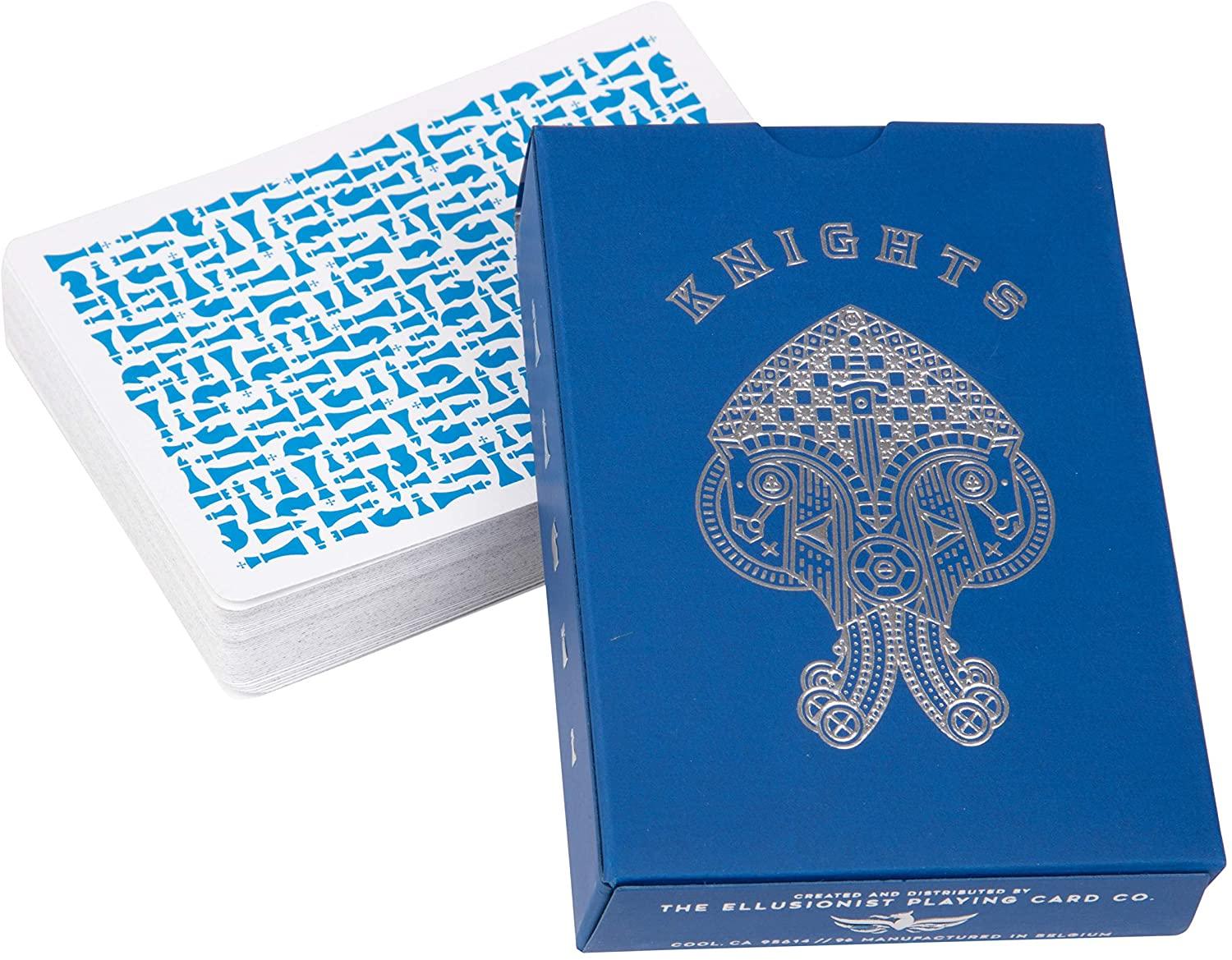 Premium Blue Knights Playing Cards - Elegant Design for Poker, Magic Tricks & Card Games | Perfect for Parties, Game Nights & Collectors