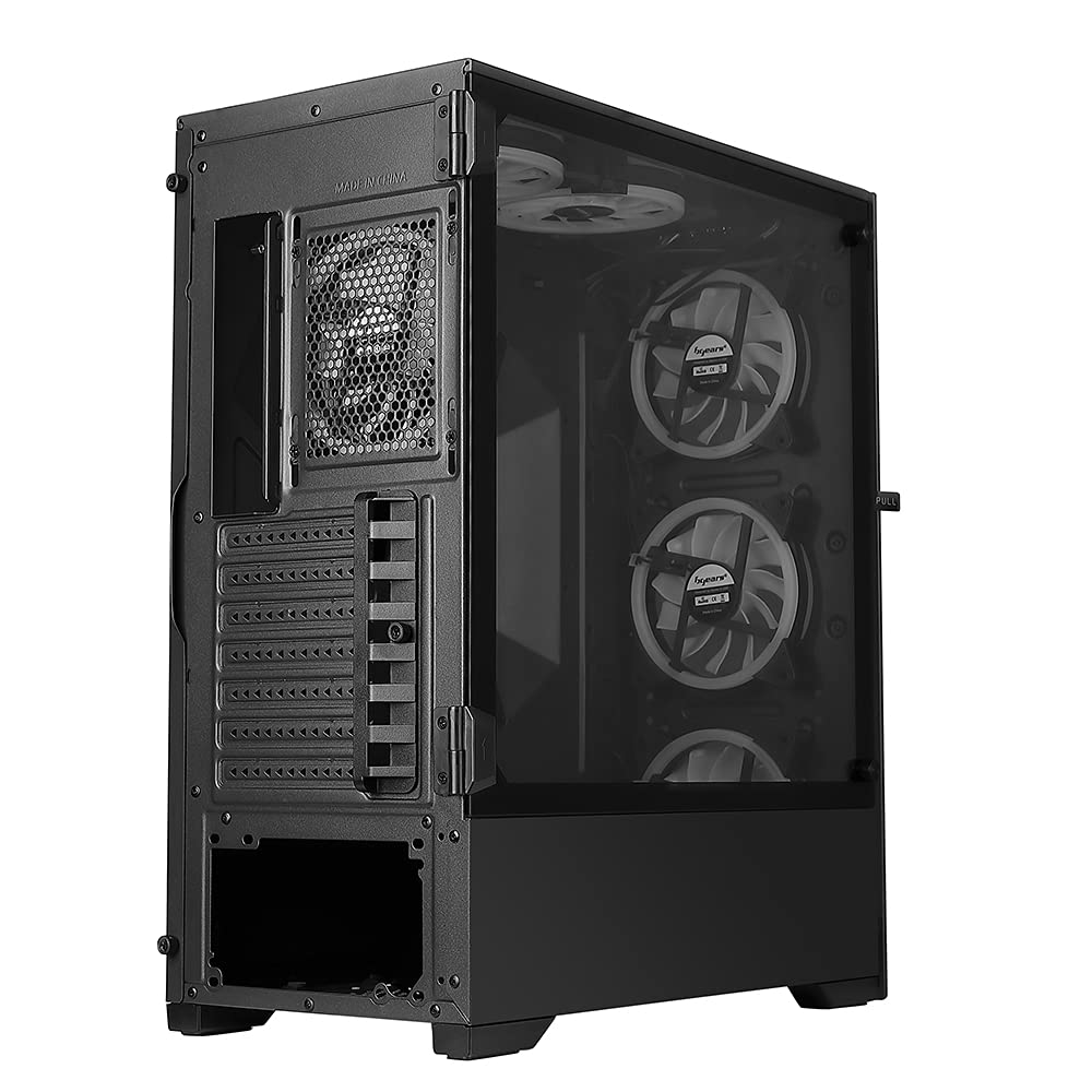 Bgears b-Voguish Gaming PC Case - ATX Mid Tower with Tempered Glass, USB 3.0 Ports, Supports E-ATX/ATX/mATX/ITX Motherboards (Fans Not Included) - Perfect for Gaming Rigs, Workstations & Custom PC Builds