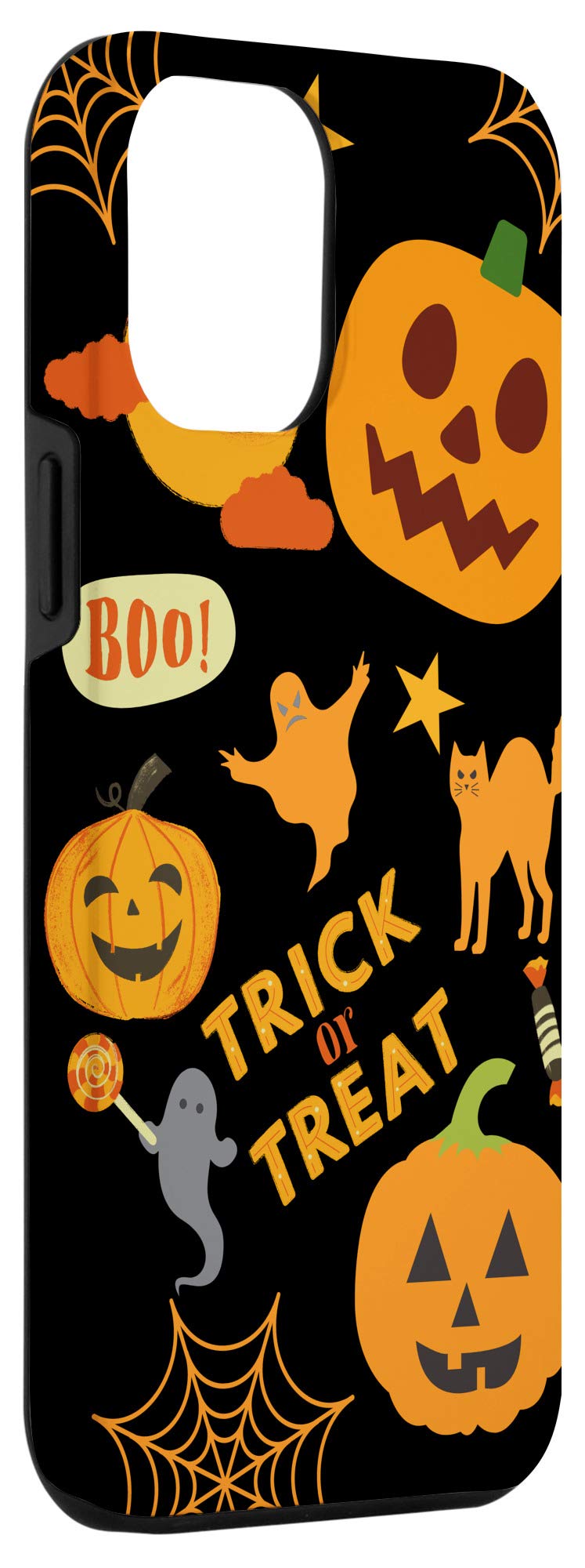 iPhone 12 Pro Max Halloween Pumpkin Phone Case - Funny Trick or Treat Design | Protective Cover for Parties, Cosplay & Spooky Season