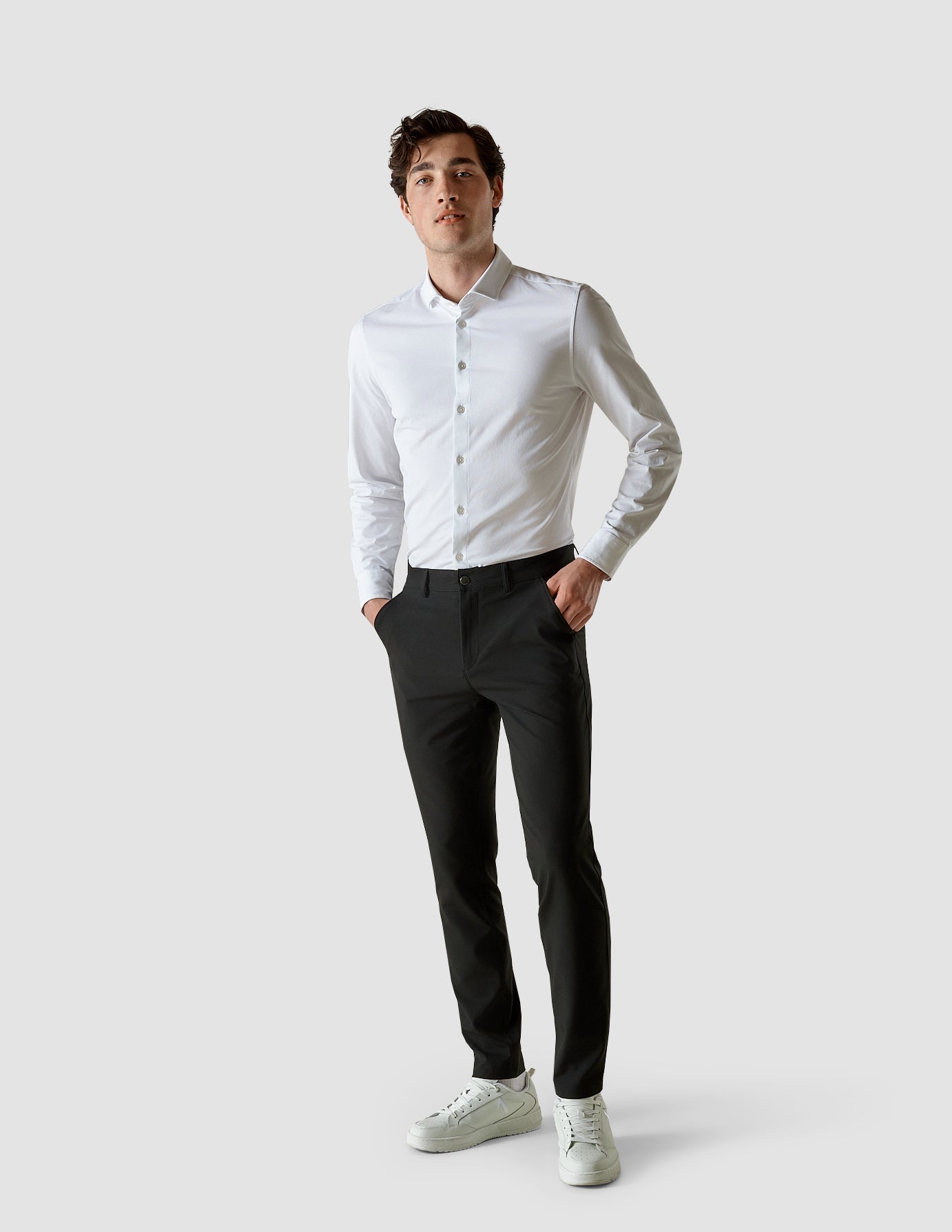 Essential Slim Black Pants for Men - Comfortable & Stylish for Work, Travel & Casual Wear