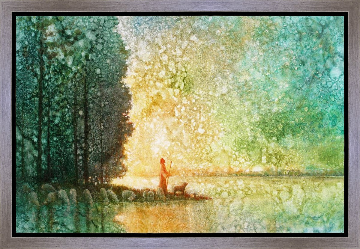 Beside Quiet Waters Gallery Wrap Canvas Art - Handmade Landscape Painting for Home & Office Decor - Perfect for Living Room, Bedroom, or Office Wall Decor