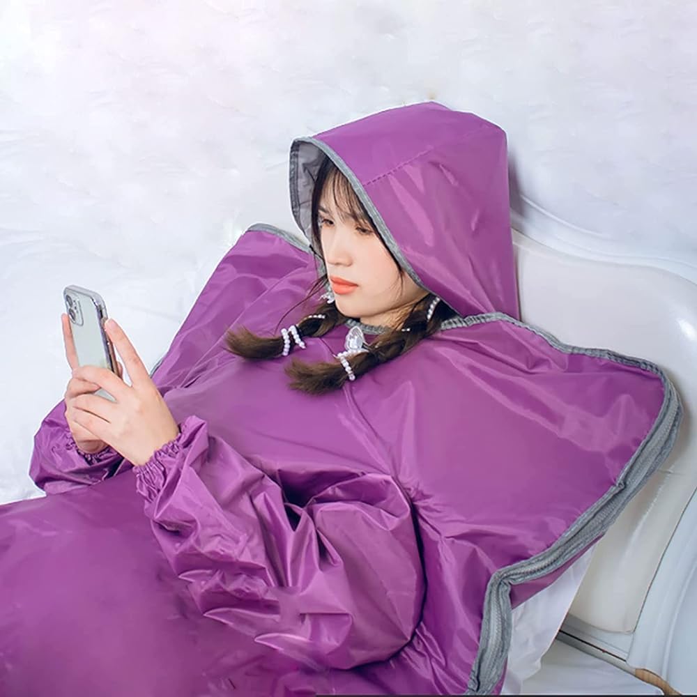 Wrobelax Infrared Sauna Electric Blanket - Safe & Waterproof Steam Blanket for Fat Burning, Spa Detox & Body Shaping | Remote Control Home Use | Perfect for Relaxation, Weight Loss & Post-Workout Recovery (Purple)