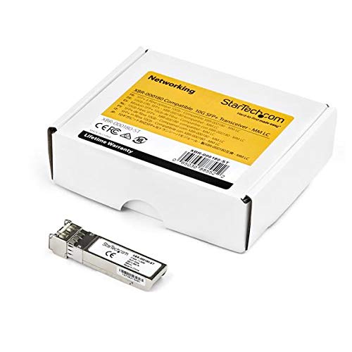 StarTech.com Brocade 10G-SFPP-LR Compatible SFP+ Module - 10GBASE-LR Single Mode Fiber Optic Transceiver - 10GbE Gigabit Ethernet - LC Connector 10km 1310nm with DDM - for Data Centers, Enterprise Networks & High-Speed Internet Connections