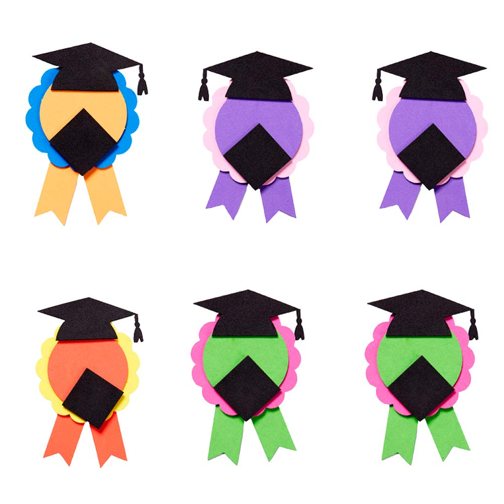 6-Piece Graduation DIY Kit - Handmade Medal Award Supplies, Graduation Hat Ribbon for Kids - Perfect for School Ceremonies, Parties & Craft Projects