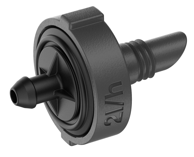 Gardena Endline Drip Head 2 l/h - Pressure Regulating Drip Irrigation Emitter for Garden & Greenhouse Watering System