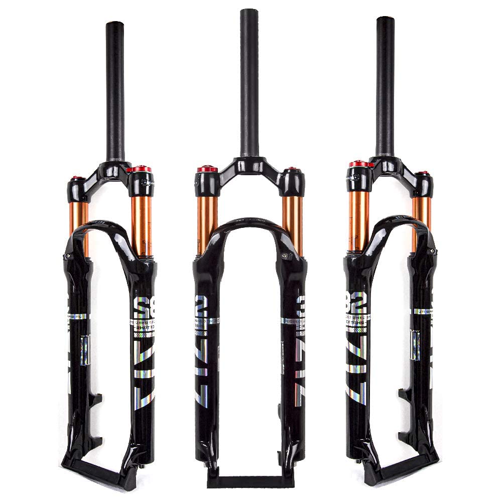 ZTZ Magnesium Alloy Mountain Bike Front Suspension Fork - Air Pressure Shock Absorber for MTB, Downhill & Trail Riding - Premium Bicycle Accessories for Off-Road Cycling Adventures