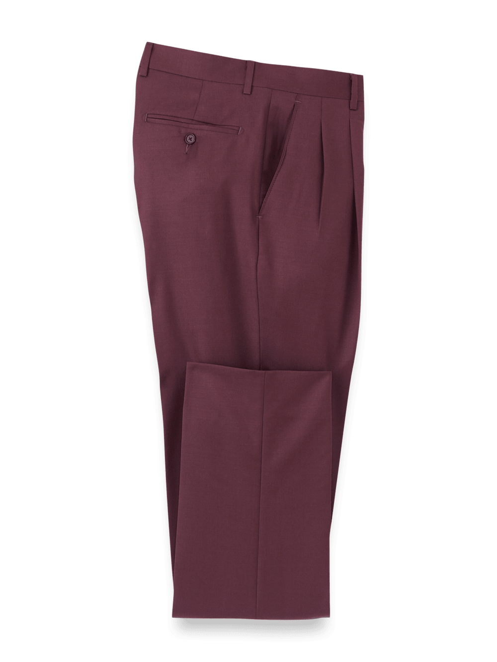 Premium Wool Gabardine Dress Pants for Men - Classic Burgundy Color | Office Wear, Business Attire & Formal Occasions