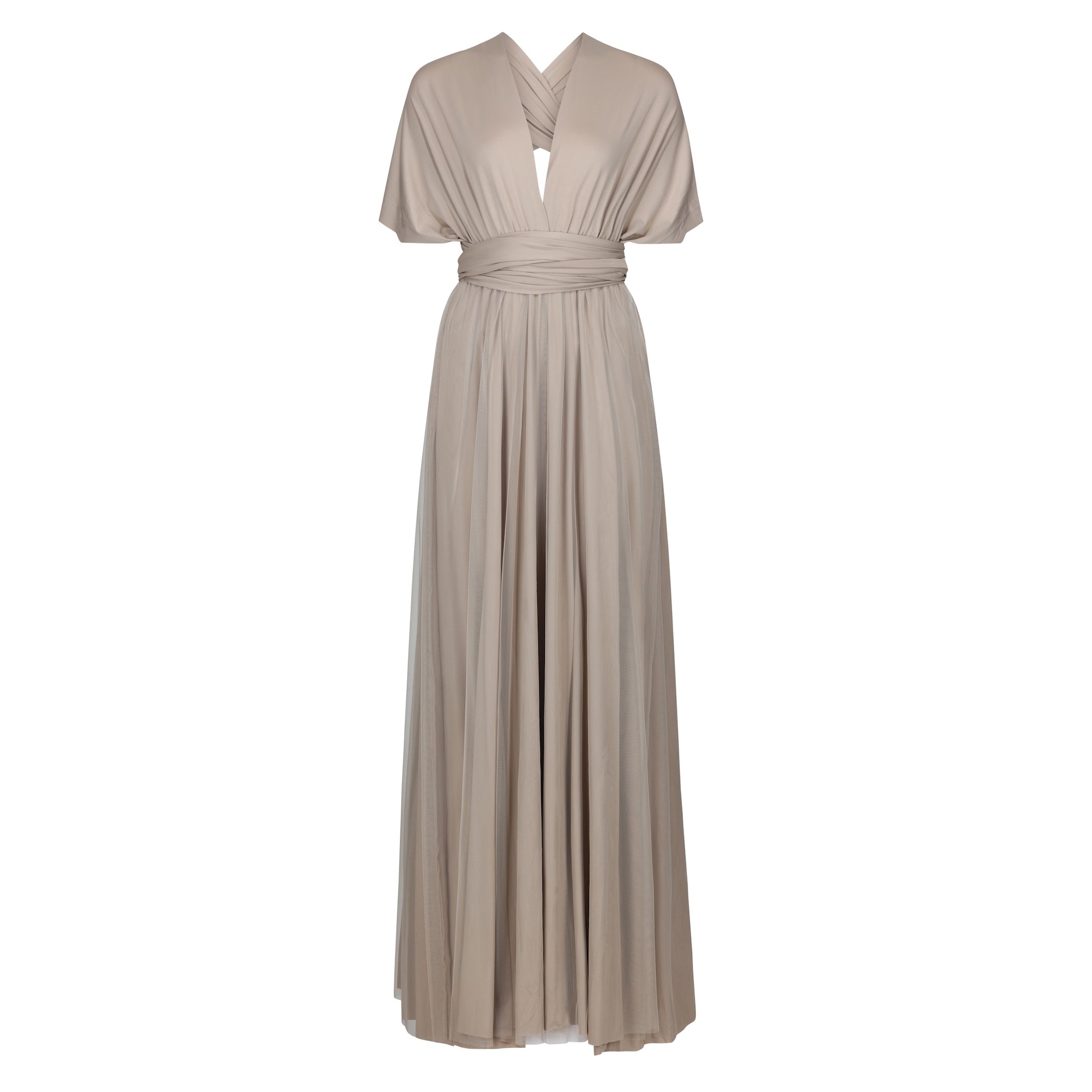 Elegant Tulle Multiway Dress - Versatile Stretchable Bridesmaid & Evening Gown for Weddings, Parties & Special Occasions