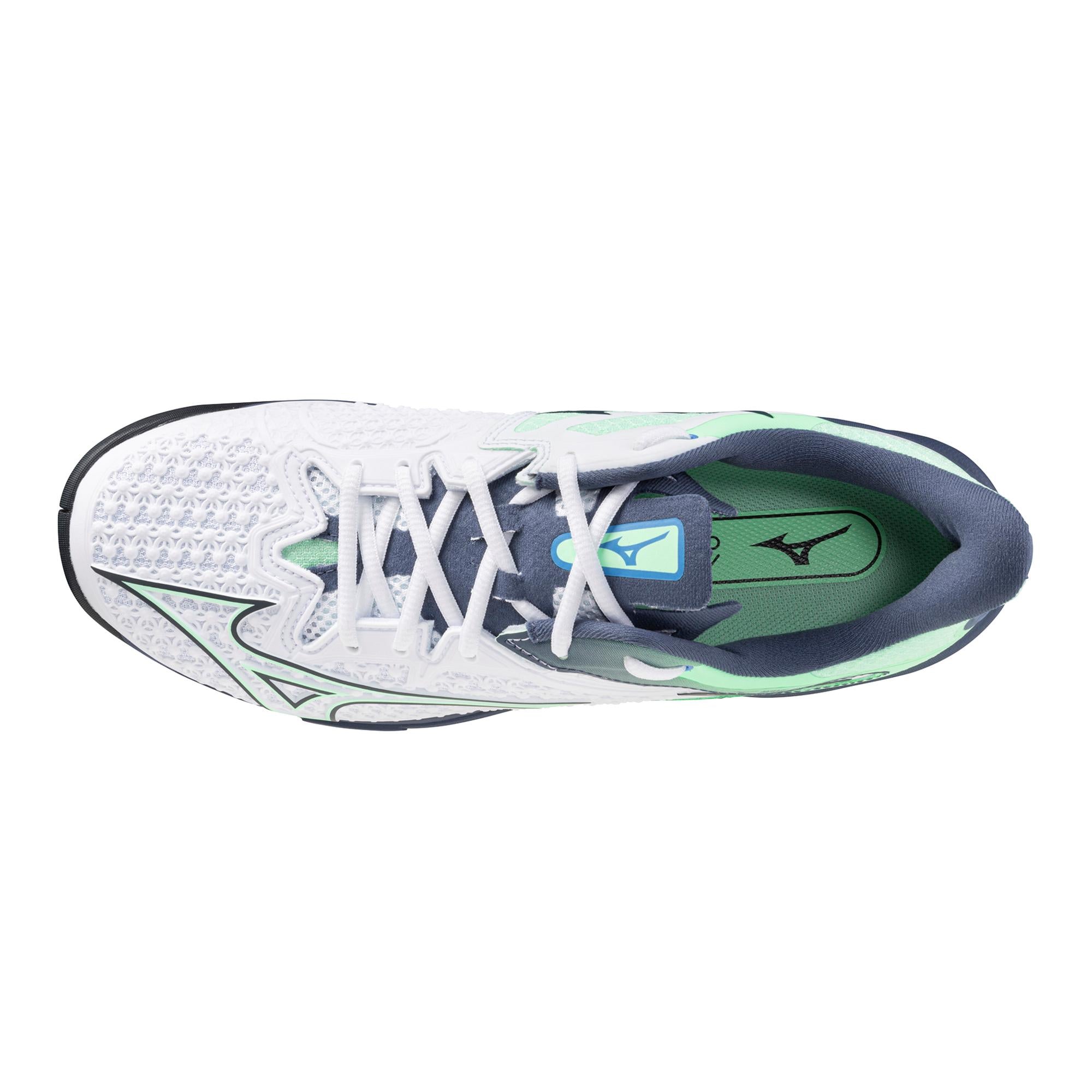 Mizuno Wave Exceed Tour White/Mint Men's Tennis Shoes - Lightweight Performance Court Shoes for Competitive Play & Training