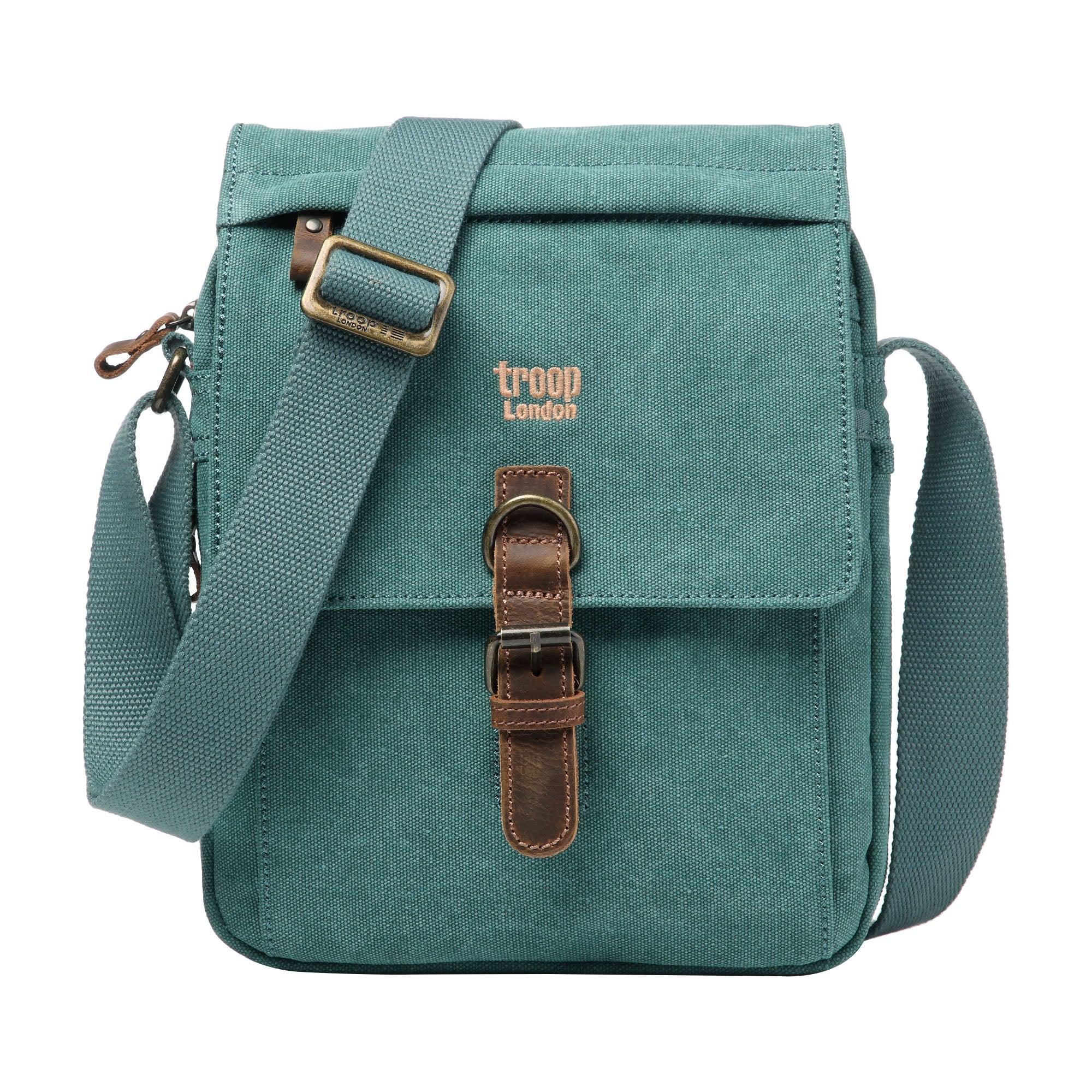 TRP0211 Troop London Classic Canvas Crossbody Bag for Men & Women - Stylish & Durable Everyday Shoulder Bag for Work, Travel & Casual Outings